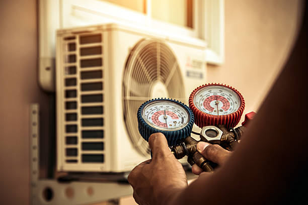 Professional Ductwork Repair technician working in Greenbush, MA